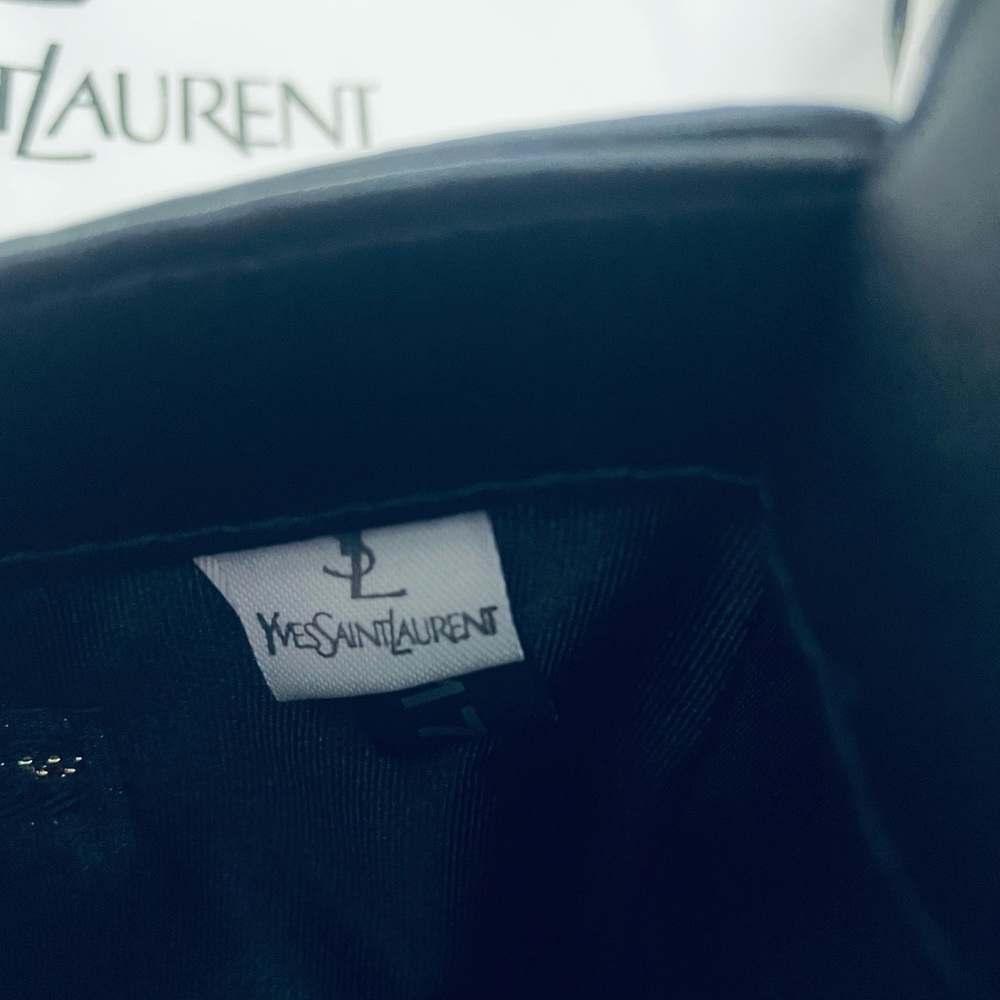 Yves Saint Laurent Black and Gold Shoulder Bag - Picture 7 of 8